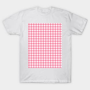 Pink White Checkered T-Shirt